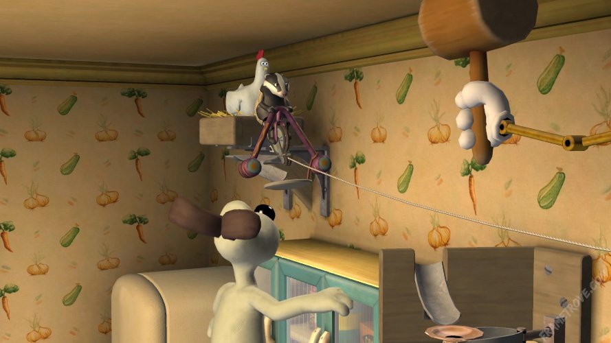 Screenshot from Wallace & Gromit's Grand Adventures: Fright of the Bumblebees featuring Gromit