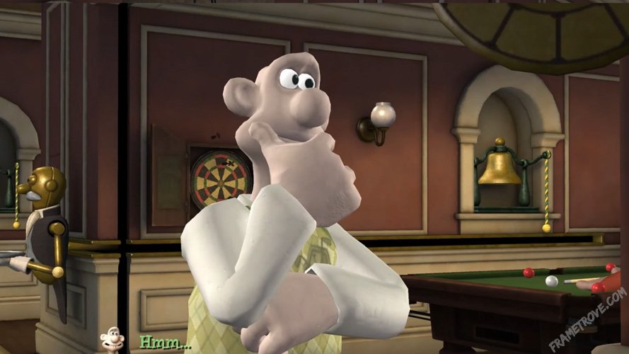 Screenshot from Wallace & Gromit's Grand Adventures: The Bogey Man featuring wallace