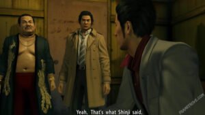 Screenshot from Yakuza Kiwami Chapter 11 Honor and Humanity featuring the florist, date and kiryu