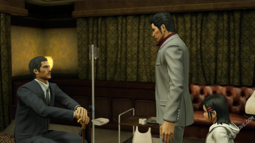 Screenshot from Yakuza Kiwami Chapter 12: Reunited featuring Kiryu Kazama and Haruka