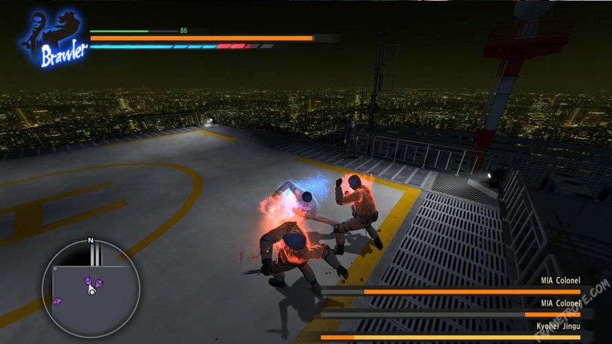 Screenshot from Yakuza Kiwami Finale The End of Battle featuring Kiryu in the Kyohei Jingu Boss Battle