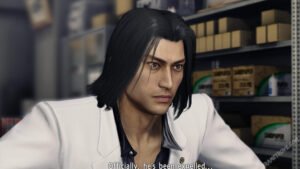 Screenshot from Yakuza Kiwami Chapter 2 Ten Years Gone featuring Akira Nishkiyama