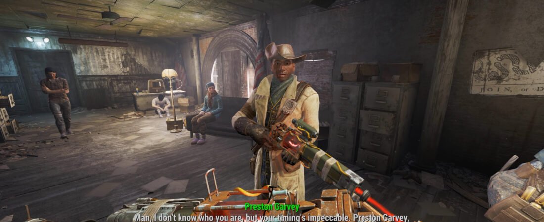 fallout 4 meeting preston garvey in the museum of freedom