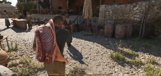 enzo carrying a pig for valentina